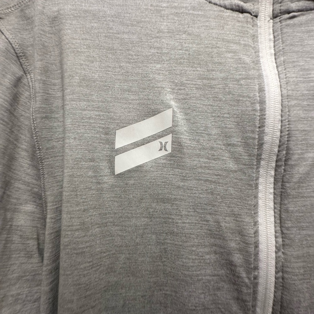Hurley Light Gray Zip-Up Hoodie - Picture 2 of 9